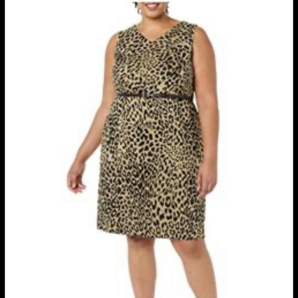 Kasper Leopard Dress Size 16